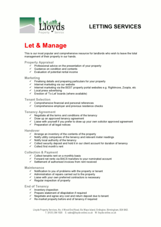 Letting Services